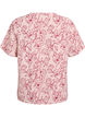 Kortermet bluse med rund hals, Rosa, Packshot image number 1