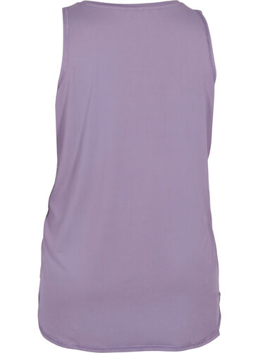 Treningstopp med V-hals, Purple Sage, Packshot image number 1