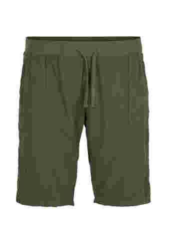 Løse shorts med lommer i bomull