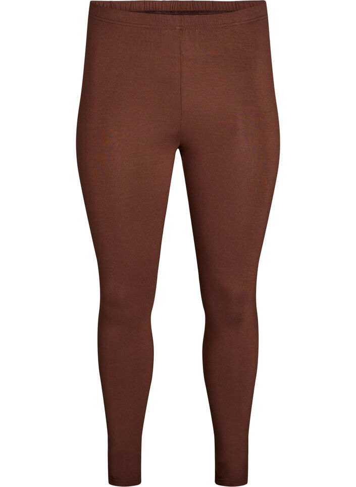 Basis leggings i viskose, Brun, Packshot image number 0