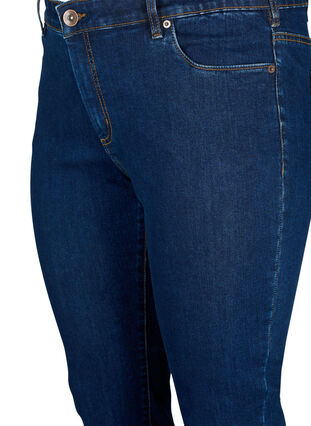 Emily jeans i smal passform og normalt høy midje, Dark blue, Packshot image number 2