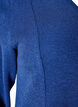 Jersey bluse med ribbet tekstur og A-linje passform, Bl&aring;, Packshot image number 3