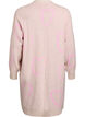 Lang cardigan med tone-i-tone hjerter, Beige, Packshot image number 1