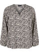 Skjortebluse med v-hals og trykk, Birch Graphic, Packshot image number 0