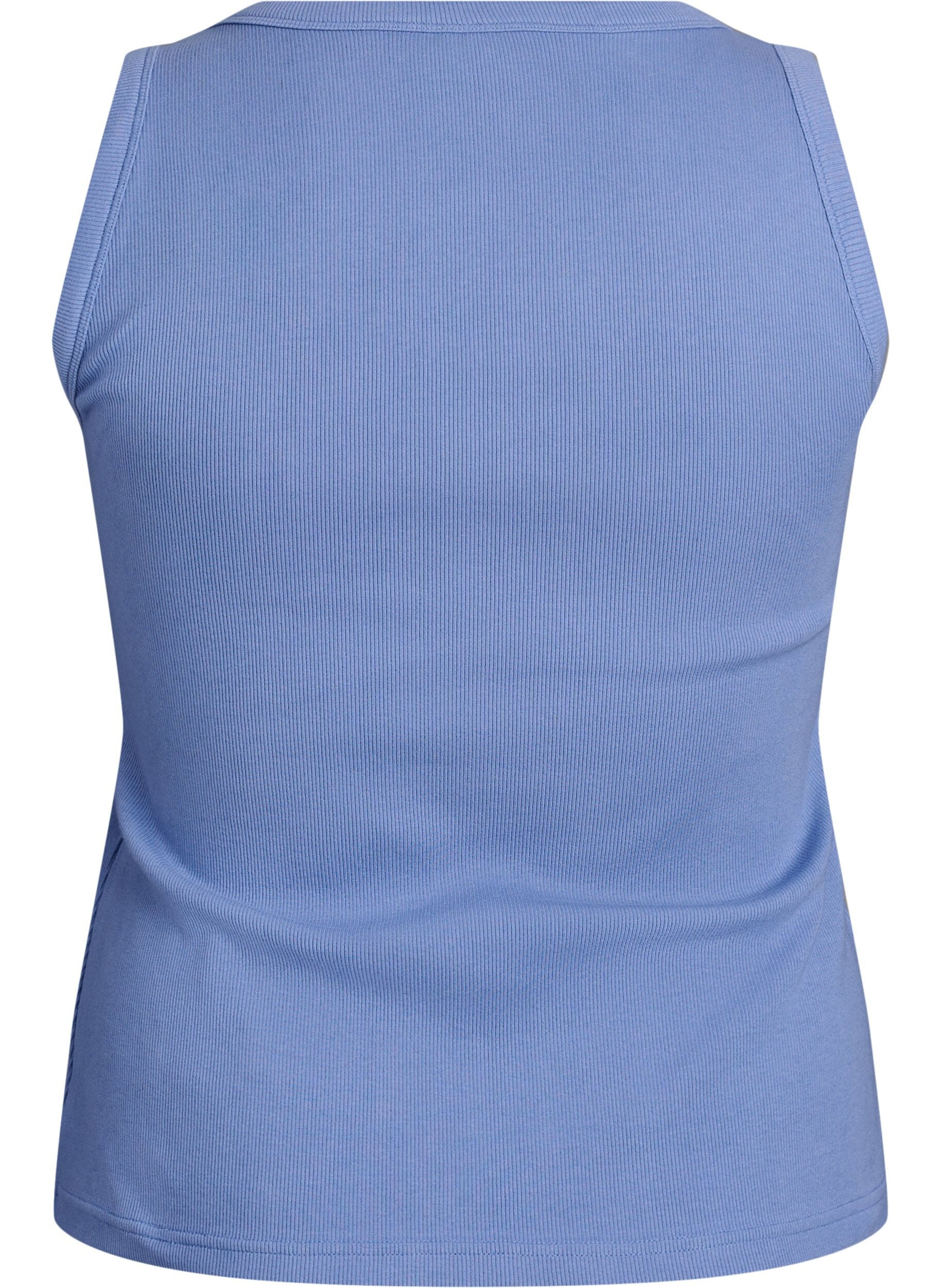 ZizziRibbet topp med firkantet halslinje, Lilla, Packshot image number 1