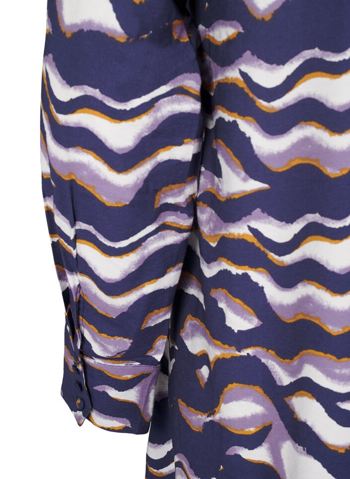 Knelang kjole med print og A-form, Naval Academy AOP, Packshot image number 3