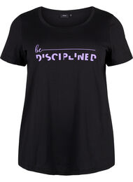 Trenings-t-skjorte med trykk, Black w. Disciplined