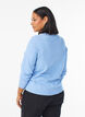 Strikket bluse med rund hals, Bl&aring;, Model image number 2
