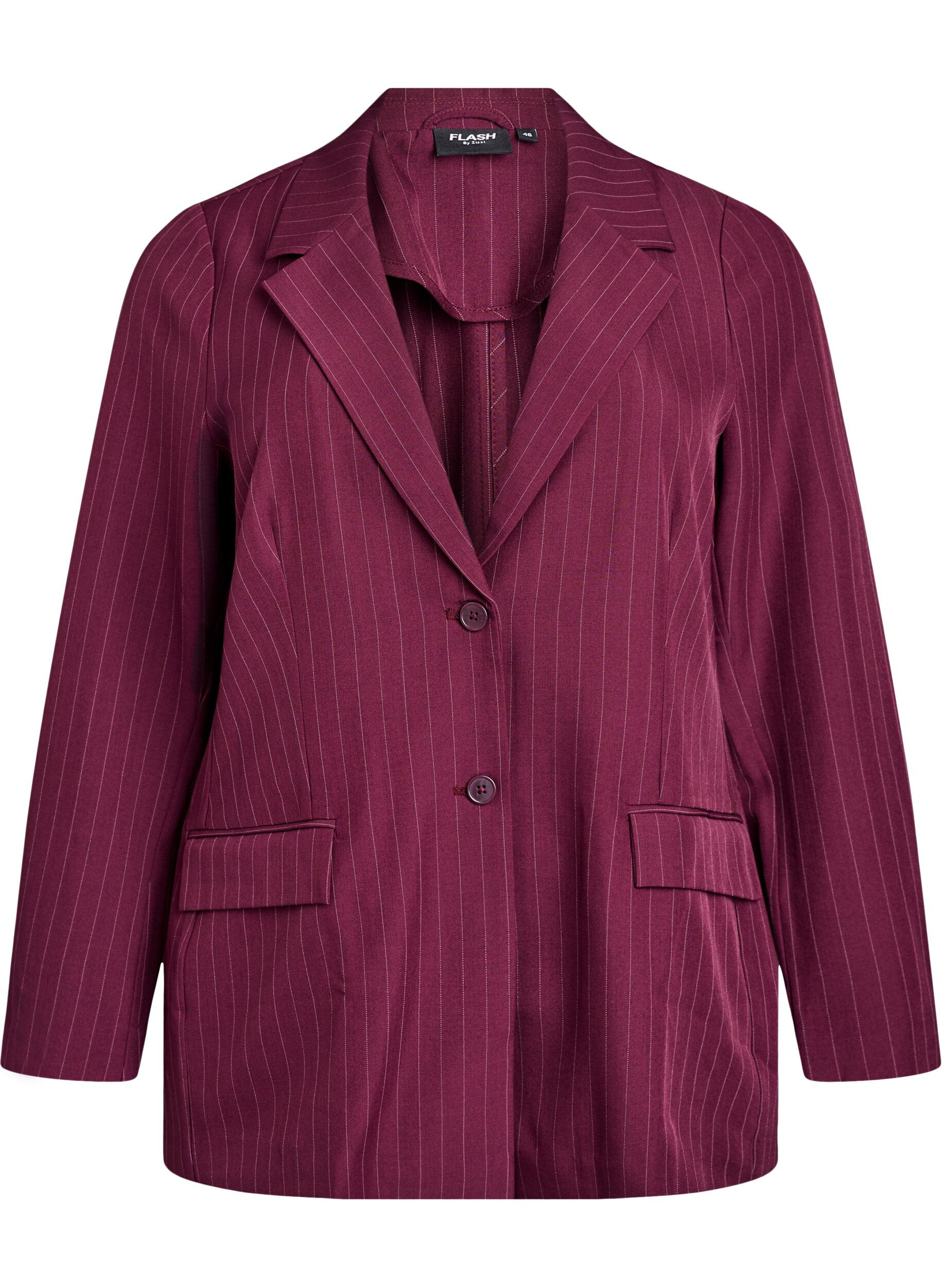 FLASH - Blazer med lommer og splitter