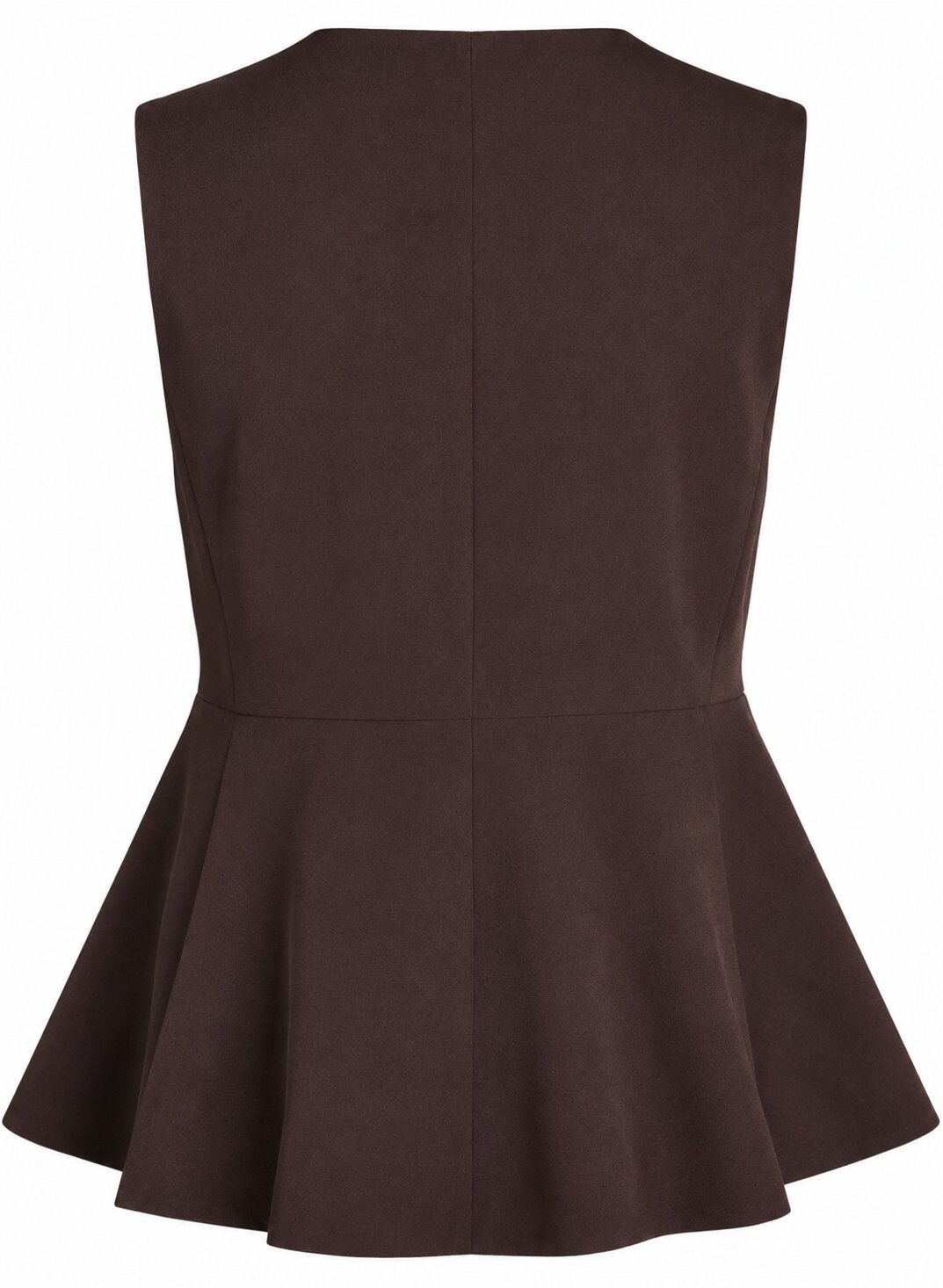ZizziStripet vest med peplum, Brun, Packshot image number 1