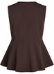 Stripet vest med peplum, Brun, Packshot image number 1