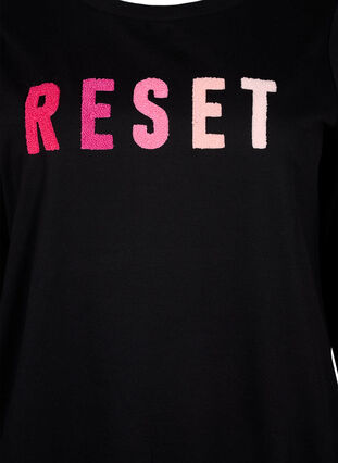 Sweatshirt med tekst, Black W. Reset, Packshot image number 2