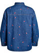 Denimskjorte med broderte jordbær, Blå, Packshot image number 1