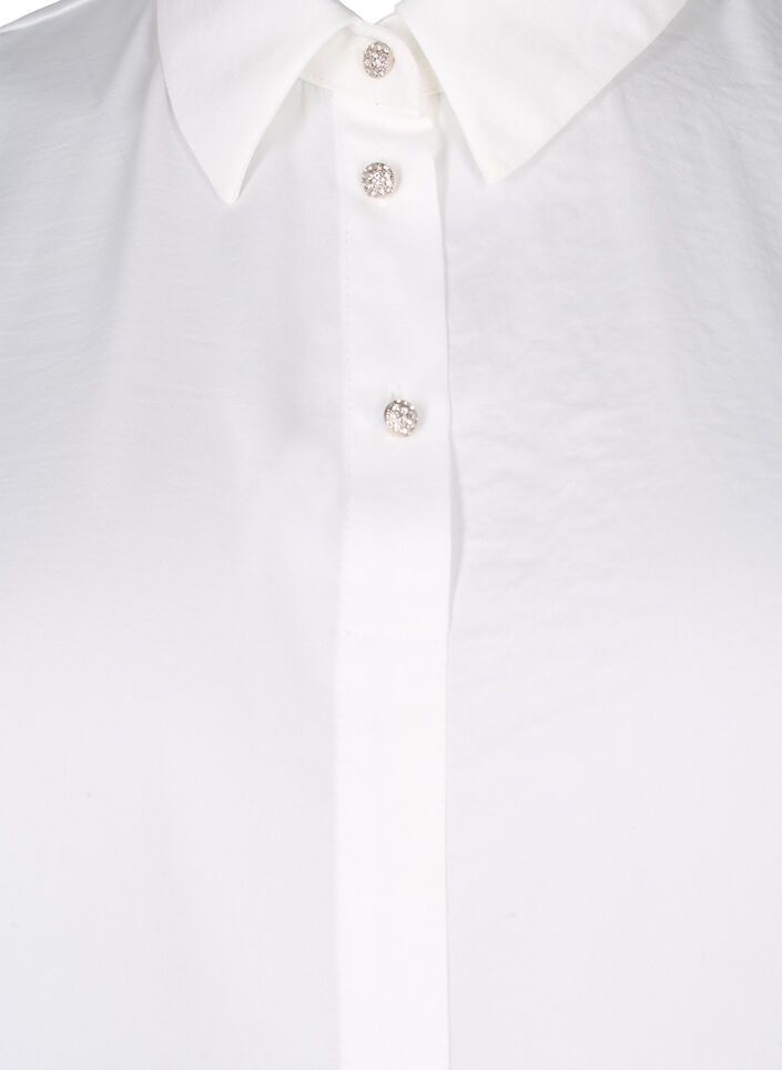 Løs krage med glitrende knapper, White, Packshot image number 2