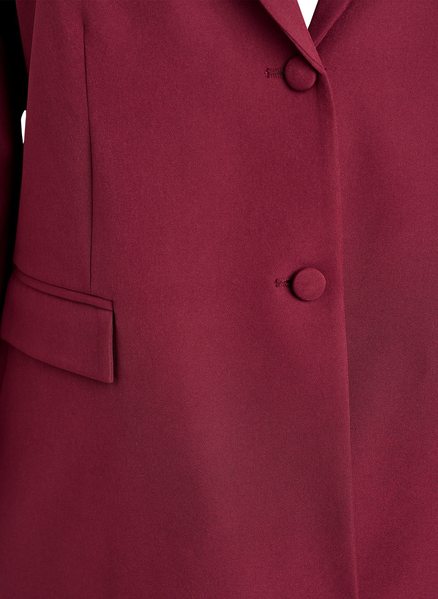 ZizziKlassisk blazer med knappelukking, R&oslash;d, Packshot image number 2