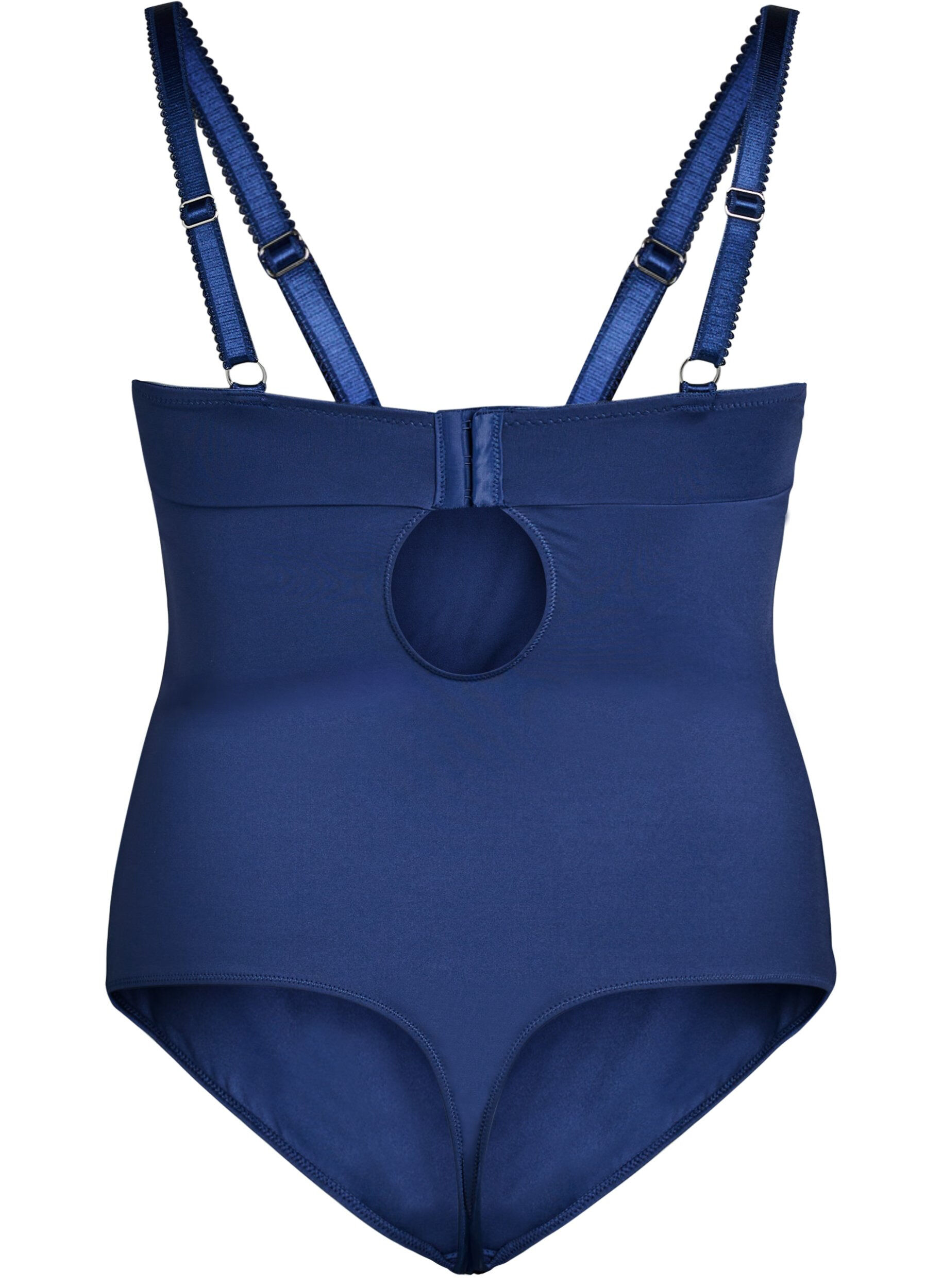 Zizzi Body med b&oslash;yle og blonder, Bl&aring;, Packshot image number 1