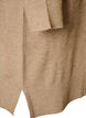Kort strikkekjole med raglanermer og en midts&oslash;m, Beige, Packshot image number 3