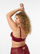 Heldekkende BH i skinnende mikrofiber, M&oslash;rk Bordeaux, Model image number 2