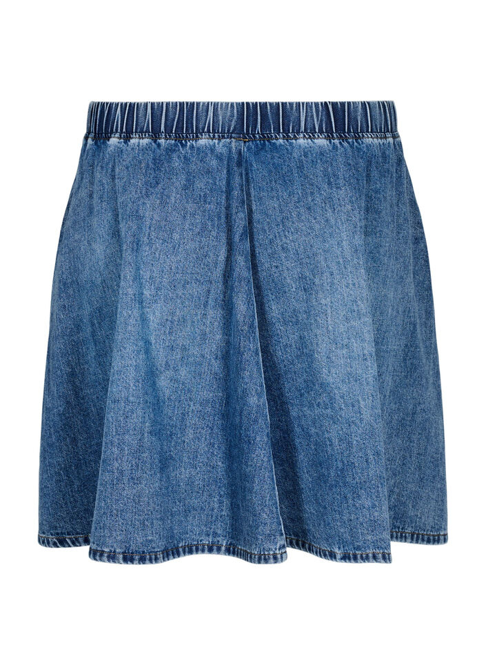Kort denim skaterskjørt, Blue Denim, Packshot