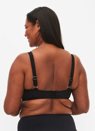 Bikinitopp med draperinger, Black, Model image number 2