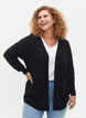Stripete ton-i-ton cardigan, Navy Blazer, Model image number 0