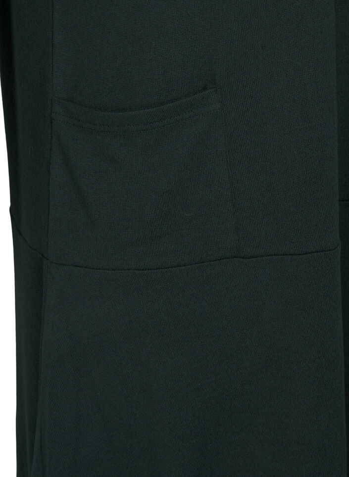 Jerseykjole med høy hals og lommer, Grønn, Packshot image number 3