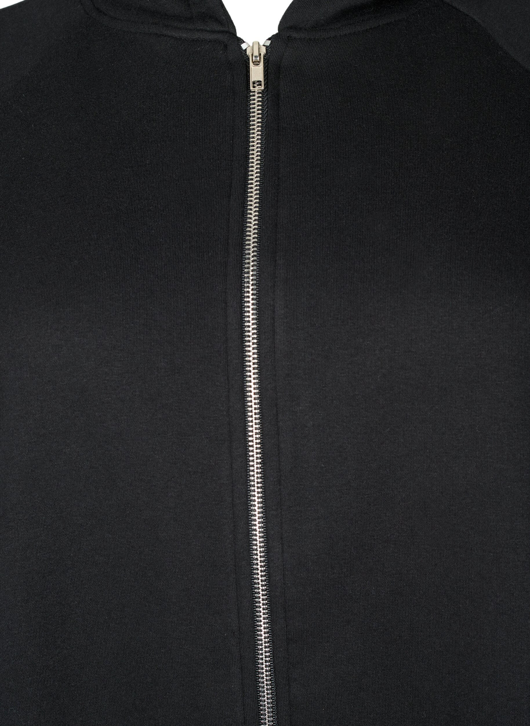 Zizzi Genser med hette, Black, Packshot image number 2