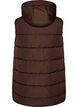 Lang vest med hette og lommer, Brun, Packshot image number 1