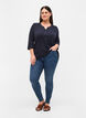 Bomullsbluse med 3/4-ermer, Night Sky, Model image number 2