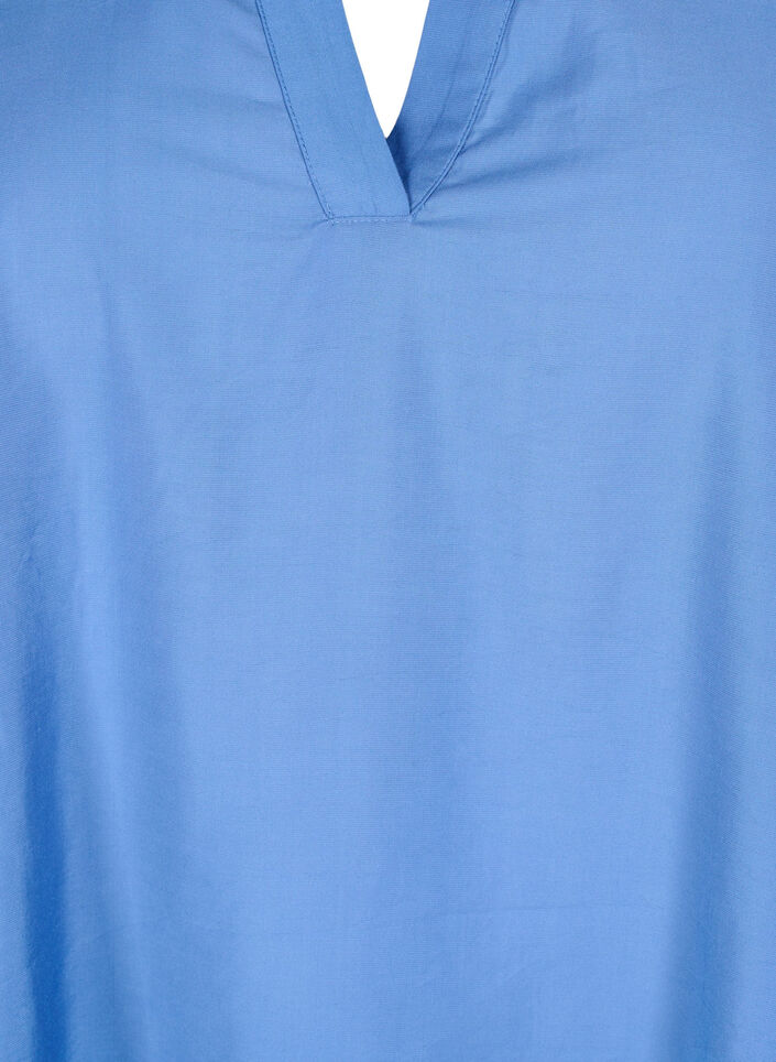 Tunika i viskose med v-hals og krage, Riverside, Packshot image number 2