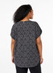 Kortermet bluse med trykk, Black Grey Graphic , Model image number 1