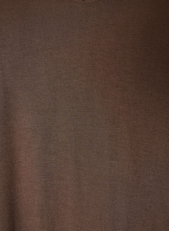 Basis V-hals T-skjorte i viskose, Brun, Packshot image number 2