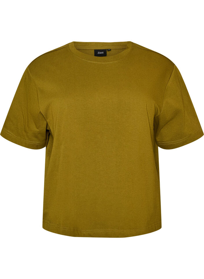 Boxy bomulls T-skjorte, 2262, Packshot image number 0