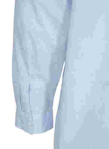 Stripete nattskjorte i bomull, White w. Blue Stripe, Packshot image number 3