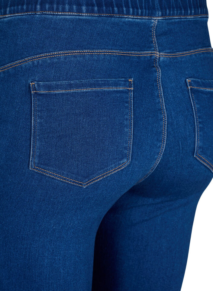 Jeggings med h&oslash;y midje, Bl&aring;, Packshot image number 3