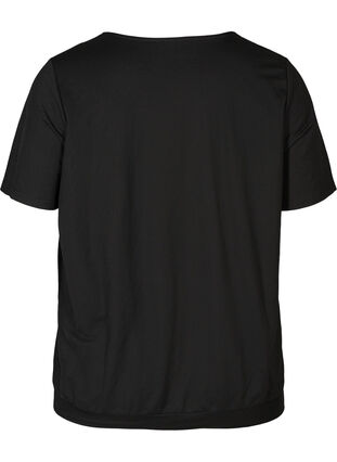 Bluse med korte ermer, Black, Packshot image number 1