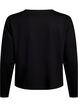 Cardigan med dekorative knapper og lange ermer, Black, Packshot image number 1