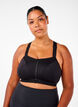 Sports-BH med lukking foran og høy støtte, Svart, Model image number 0