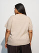Strikket cardigan med korte ermer, Beige, Model image number 2