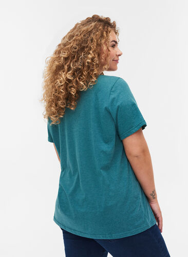 Melert T-skjorte med trykk, Pacific Mel., Model image number 1