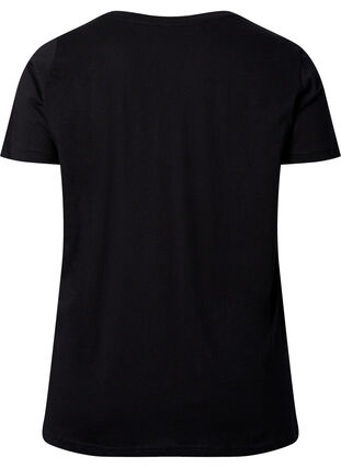 Trenings-t-skjorte med trykk, Black w. Run Away, Packshot image number 1