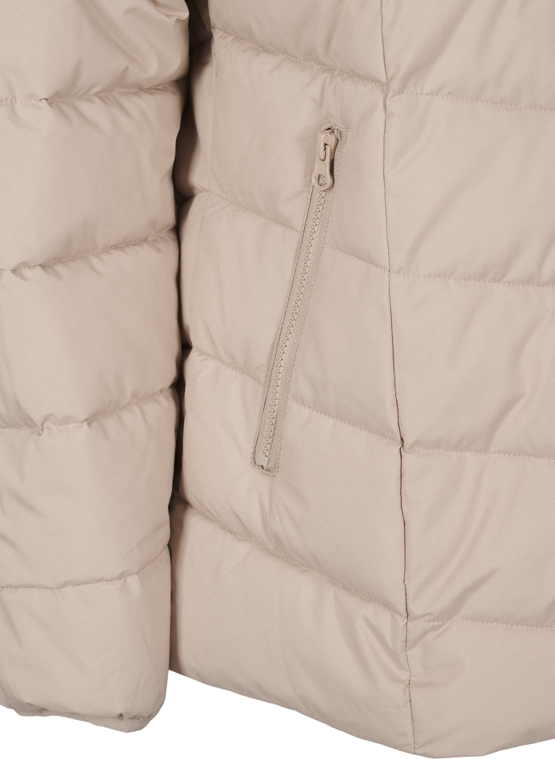 ZizziKort boblejakke med hette, Beige, Packshot image number 3