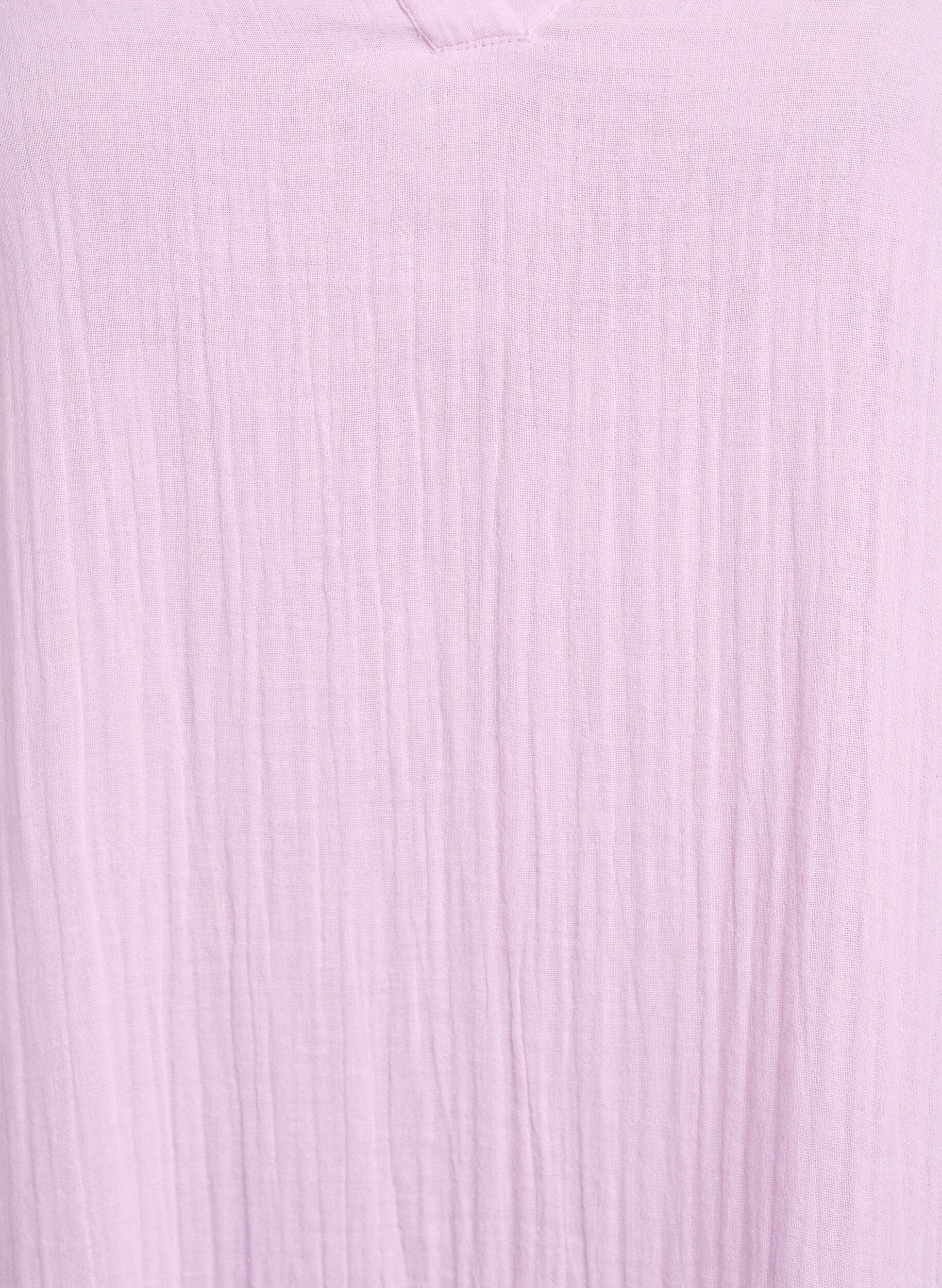ZizziKort A-linjekjole i bomullsmuslin, Lilla, Packshot image number 2