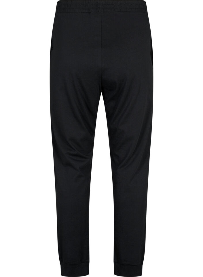 Pyjamas i bomull, Svart, Packshot image number 1