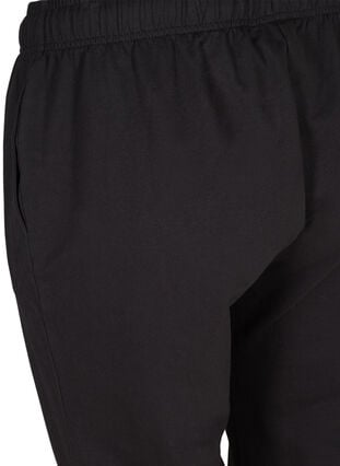 Bukser med vidde og lommer, Black, Packshot image number 3