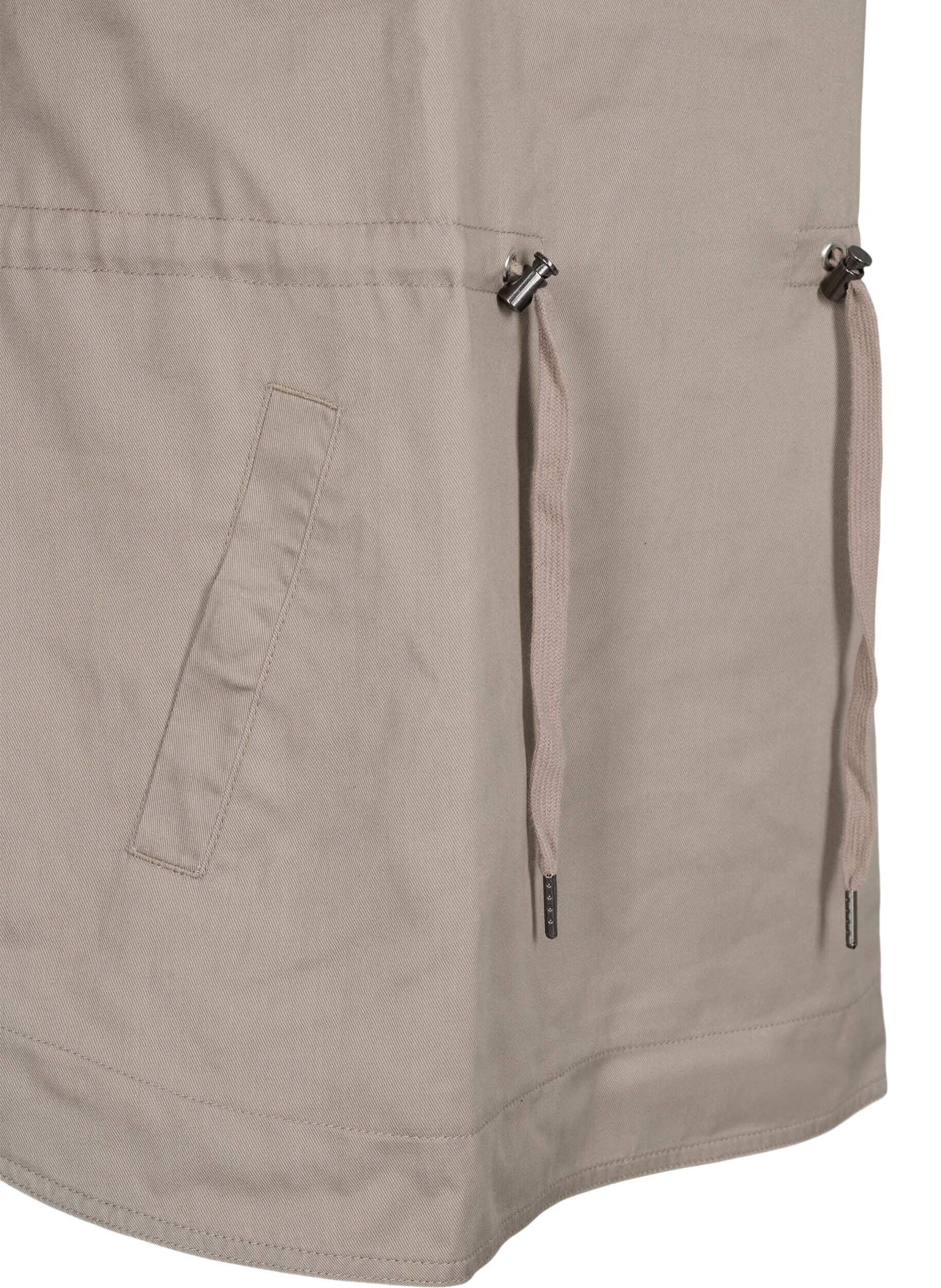 Zizzi Anorakk med hette og lomme, Moon Rock, Packshot image number 3