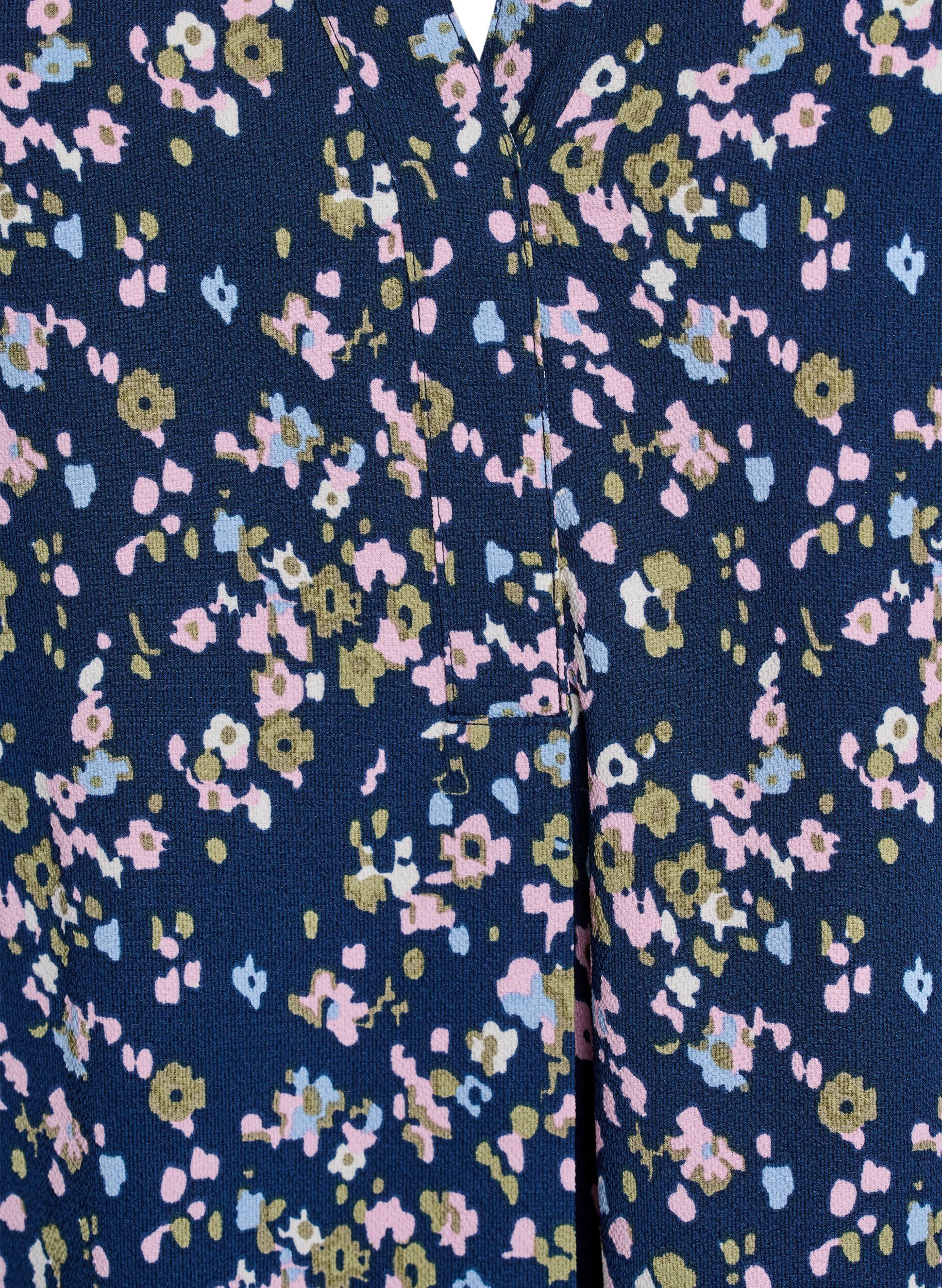 Zizzi Kortermet bluse med v-utringning, Rosa, Packshot image number 2