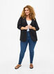 Blazer med 3/4-lange ermer, Black, Model image number 3