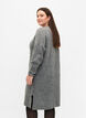 Ribbestrikket kjole med splitt, Light Grey Melange, Model image number 1