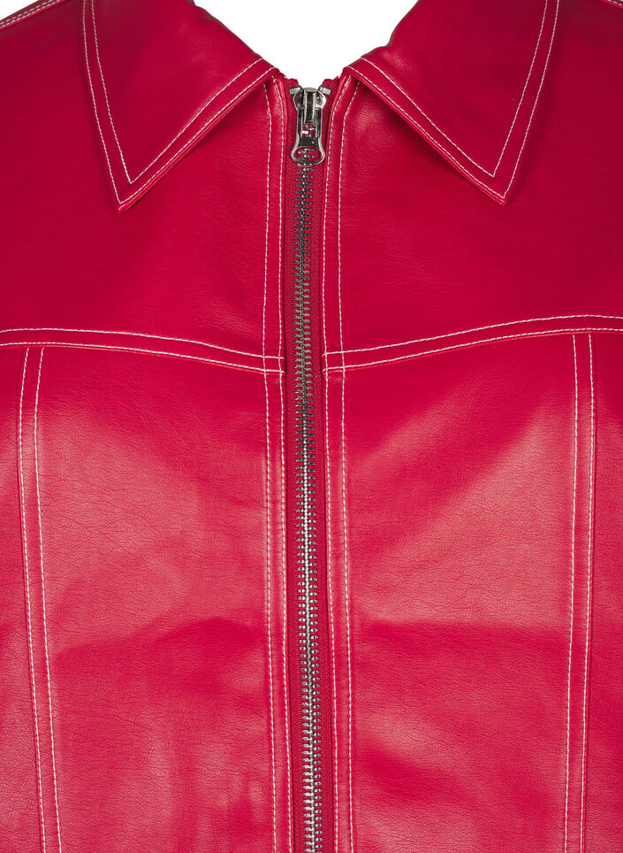 Imitert skinnbomberjakke, Rhythmic Red, Packshot
